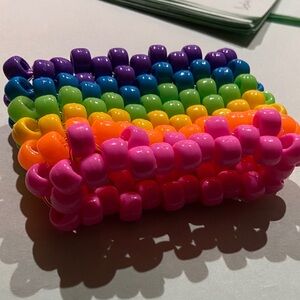 🌈 Rainbow Multi Stitch Kandi Cuff